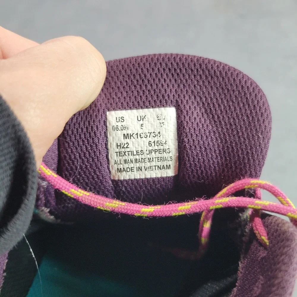 Merrell Trail Running Shoes Womens 6‎ Plum Teal All Out Flight Athletic Hiking